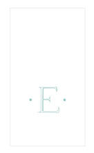 Load image into Gallery viewer, Caspari Antique Robin's Egg Single Initial Boxed Guest Towels