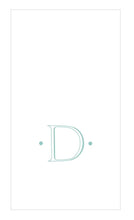 Load image into Gallery viewer, Caspari Antique Robin's Egg Single Initial Boxed Guest Towels