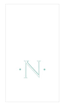 Load image into Gallery viewer, Caspari Antique Robin's Egg Single Initial Boxed Guest Towels