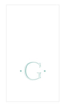Load image into Gallery viewer, Caspari Antique Robin's Egg Single Initial Boxed Guest Towels