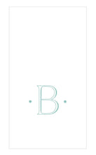 Load image into Gallery viewer, Caspari Antique Robin's Egg Single Initial Boxed Guest Towels