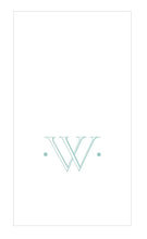 Load image into Gallery viewer, Caspari Antique Robin's Egg Single Initial Boxed Guest Towels