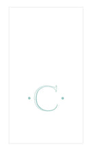 Load image into Gallery viewer, Caspari Antique Robin's Egg Single Initial Boxed Guest Towels