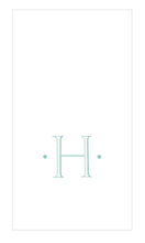 Load image into Gallery viewer, Caspari Antique Robin's Egg Single Initial Boxed Guest Towels