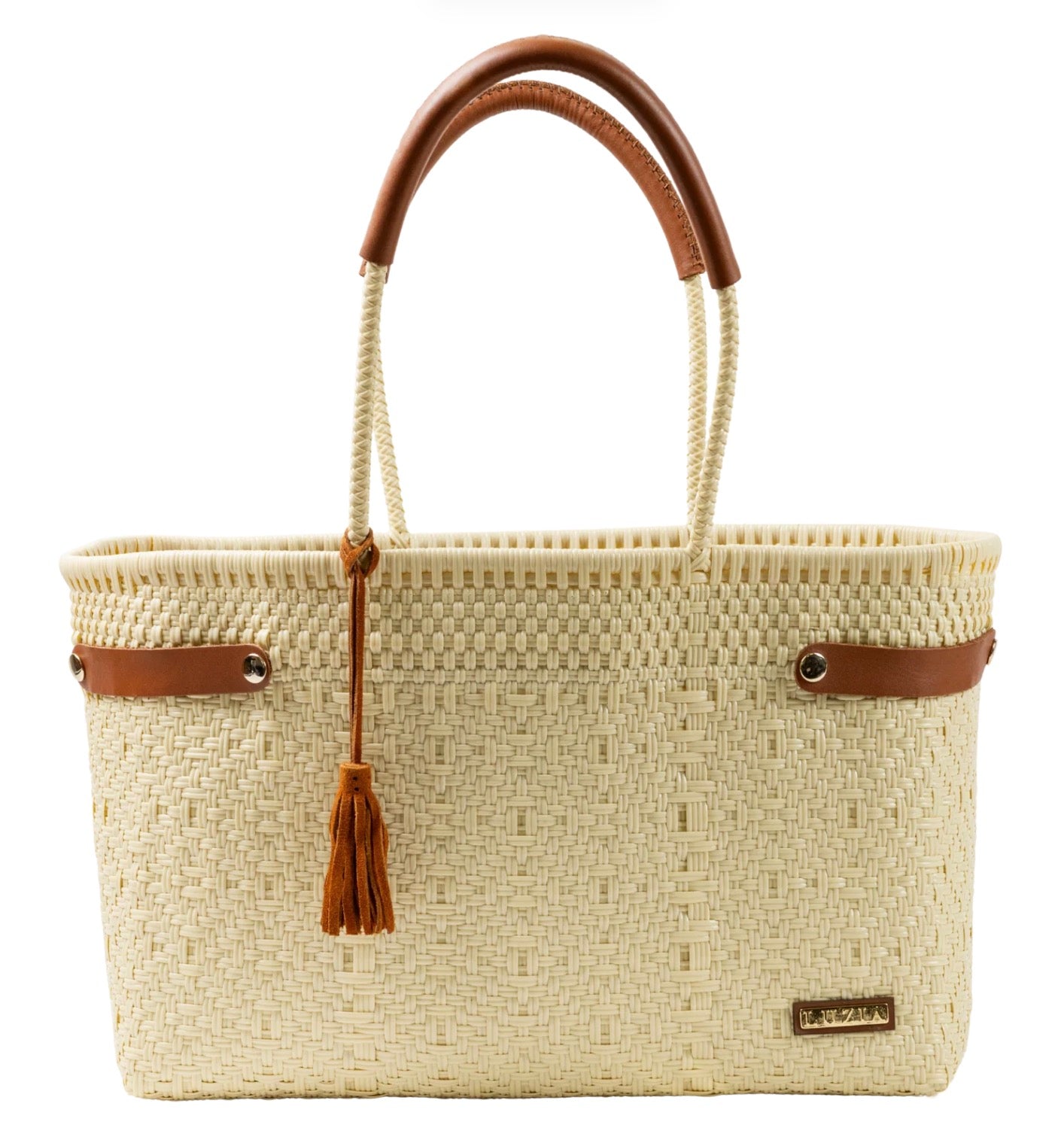 OPEN BASKET JUMBO BRAIDED SOLID BEIGE