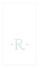 Load image into Gallery viewer, Caspari Antique Robin's Egg Single Initial Boxed Guest Towels