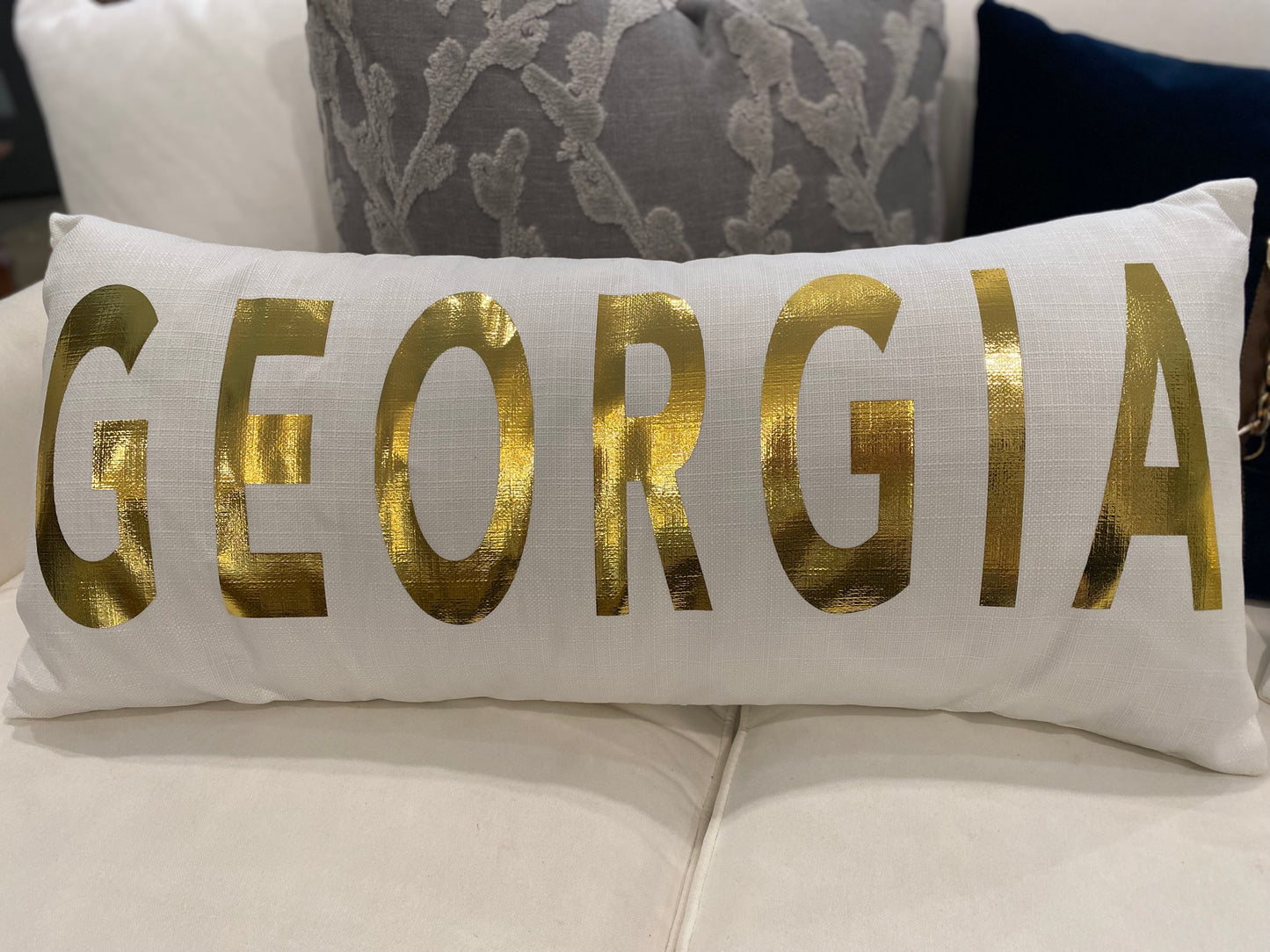 Gold Foil Lumbar Pillows