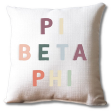 Load image into Gallery viewer, Sorority Multi-Colored Square Pillow