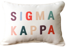 Load image into Gallery viewer, Sorority Multi-Colored Lumbar Pillow