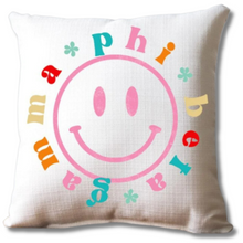 Load image into Gallery viewer, Sorority Smiley Face Pillow