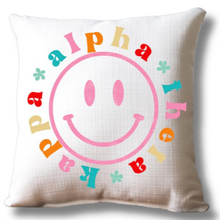 Load image into Gallery viewer, Sorority Smiley Face Pillow