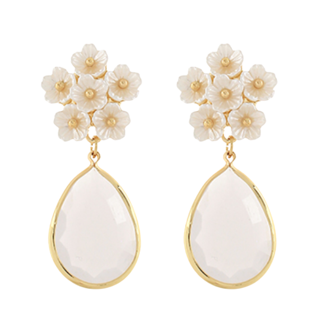 Flower Teardrop Earrings