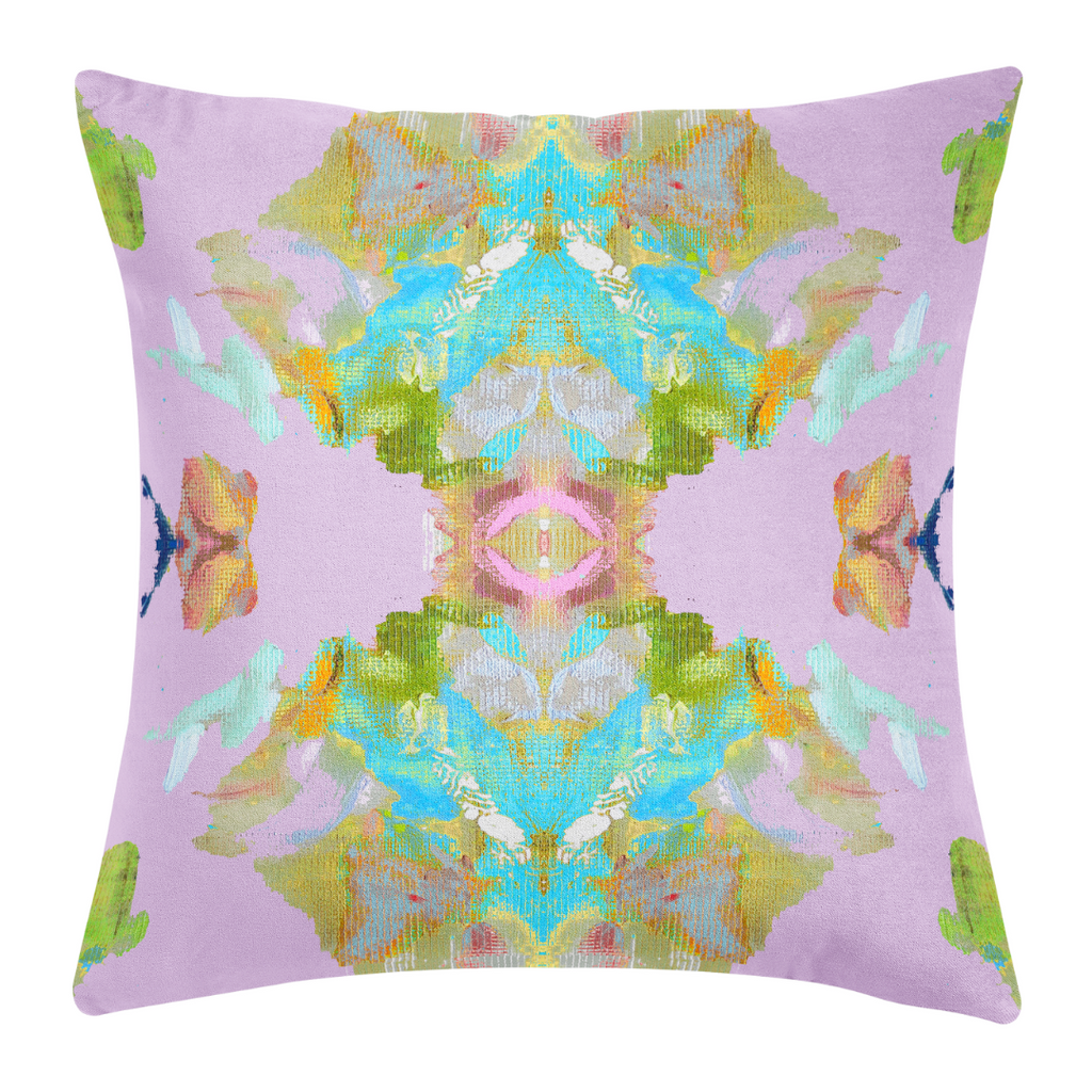 Laura Park Stained Glass Lavender 22x22 Pillow