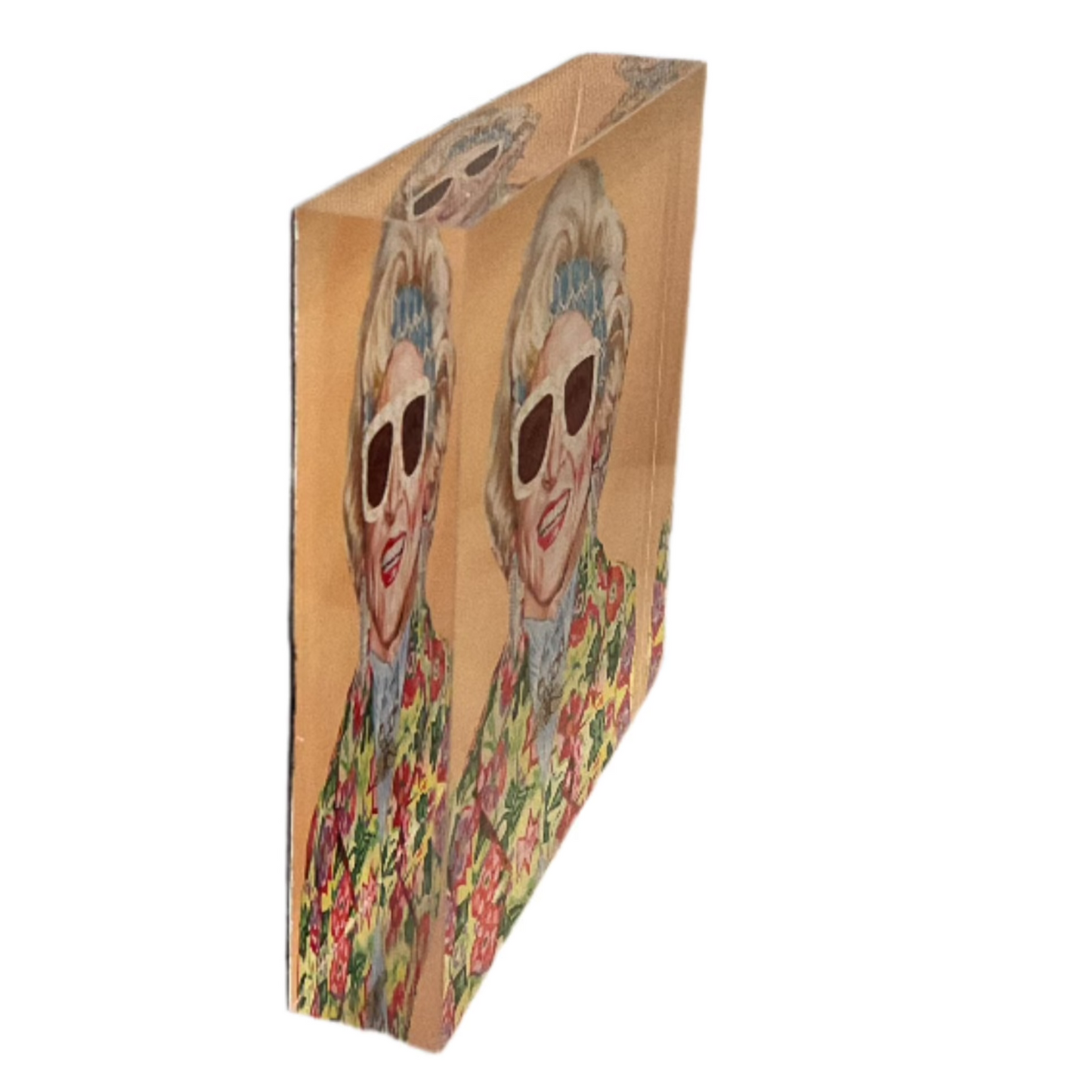 Betty White Acrylic Block