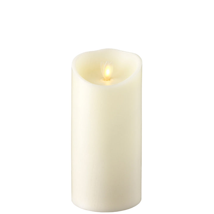Moving Flame Ivory Pillar Candle-2 Sizes