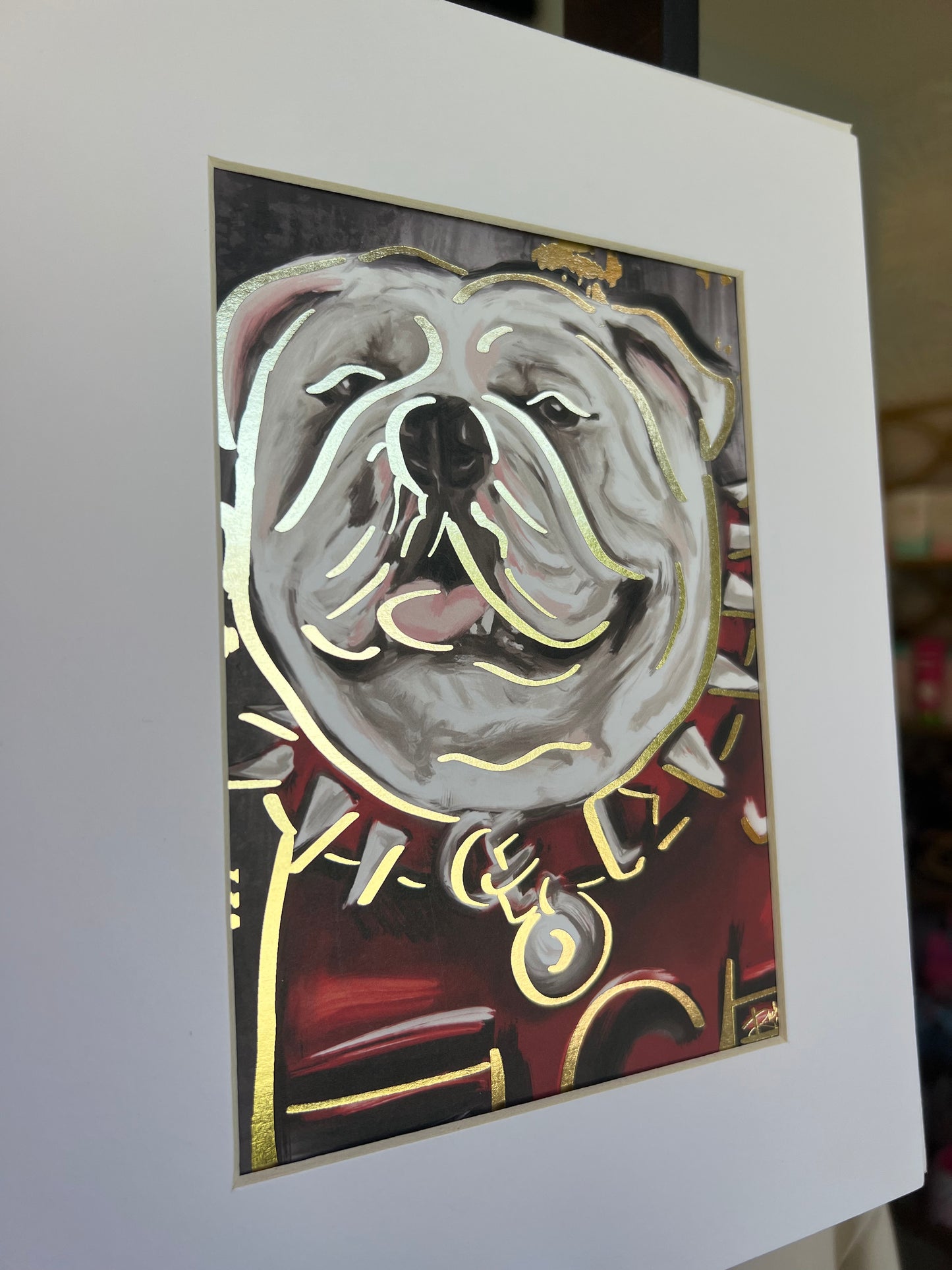Bulldog Print + Gold Foil