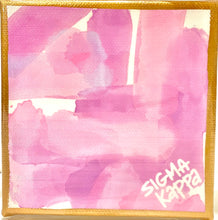 Load image into Gallery viewer, Sorority Watercolor Canvas 4x4