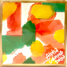 Load image into Gallery viewer, Sorority Watercolor Canvas 4x4