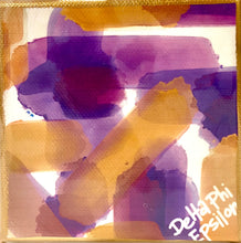 Load image into Gallery viewer, Sorority Watercolor Canvas 4x4