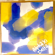 Load image into Gallery viewer, Sorority Watercolor Canvas 4x4