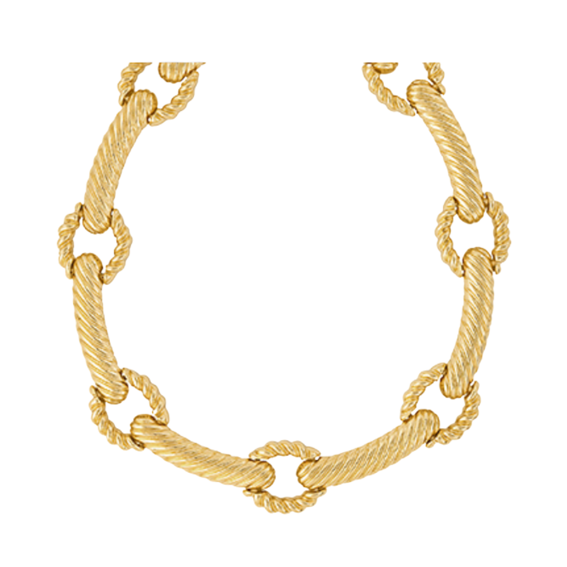 Oval + Bar Linked Choker