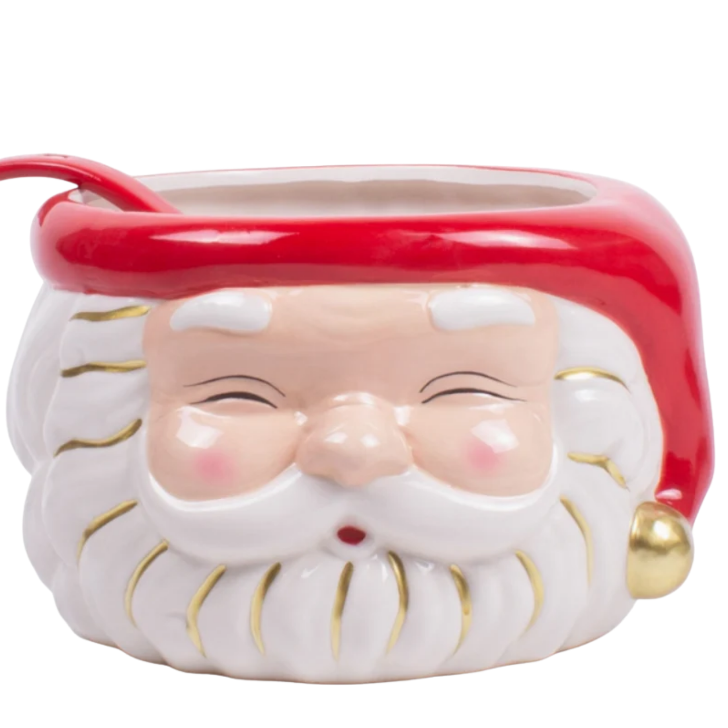 Santa Punch Bowl in Red