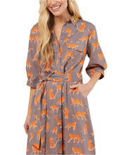 Load image into Gallery viewer, Evans Dress in Mushroom Cheetah