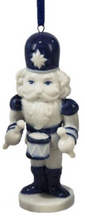 Load image into Gallery viewer, Porcelain Delft Blue Nutcracker Ornament