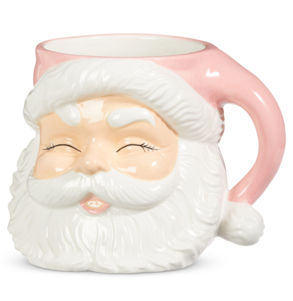 7.5" Pink Santa Container