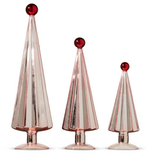 Load image into Gallery viewer, 16.25" Sugar Plum Fairy Pink Trees Set with Ball Tip
