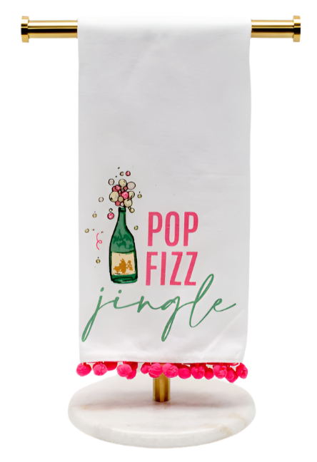 Pop Fizz Jingle Pom Pom Hand Towel