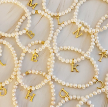 Load image into Gallery viewer, Pearl Initial Bracelet