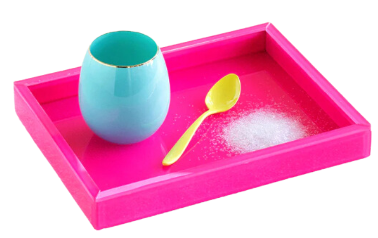 Glitterville Neon Glass Tray