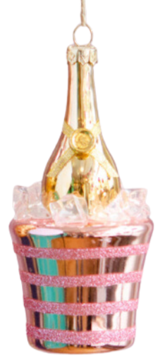 Glitterville Champagne Bucket Ornament