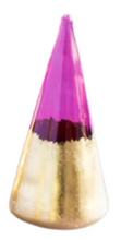 Load image into Gallery viewer, Glitterville Rainbow Gold Leaf Cone Tree
