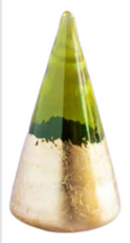 Load image into Gallery viewer, Glitterville Rainbow Gold Leaf Cone Tree