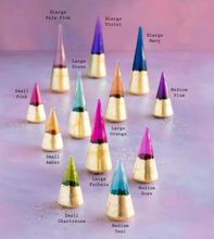 Load image into Gallery viewer, Glitterville Rainbow Gold Leaf Cone Tree