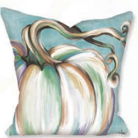 Turquoise Pumpkin Pillow