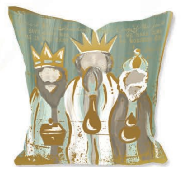 Golden 3 Kings Pillow