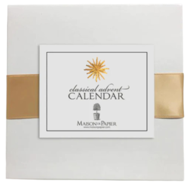 Classical Advent Calendar with Easel