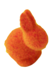 Flocked Small Pastel Seated Bunny
