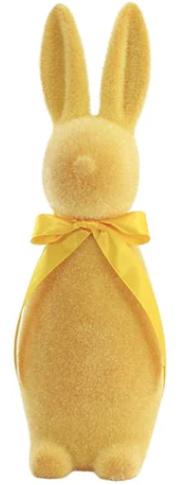 Flocked Medium Button Nose Bunny
