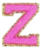 Letter Patches: Bubblegum Pink