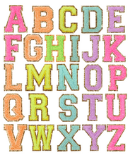 Load image into Gallery viewer, Letter Patches: SCL Rainbow Glitter