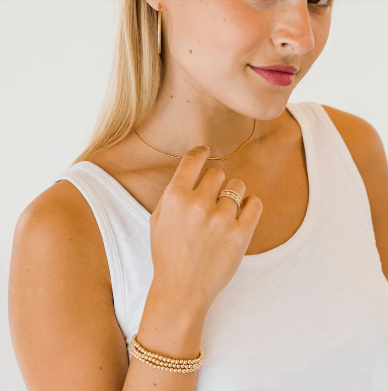 Erin Gray 7" 4mm 14k Gold Filled Karma Waterproof Bracelet