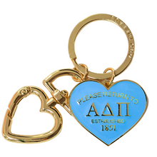 Load image into Gallery viewer, 'Return To' Sorority Heart Key Ring