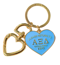 Load image into Gallery viewer, 'Return To' Sorority Heart Key Ring