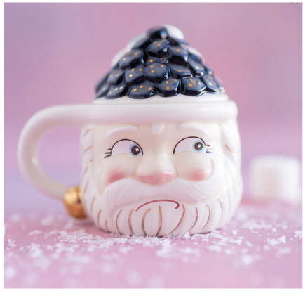 Glitterville Papa Noel Naughty & Nice Mug
