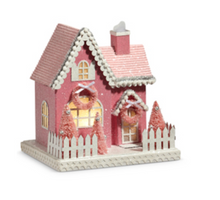 Load image into Gallery viewer, Pink Lighted Village