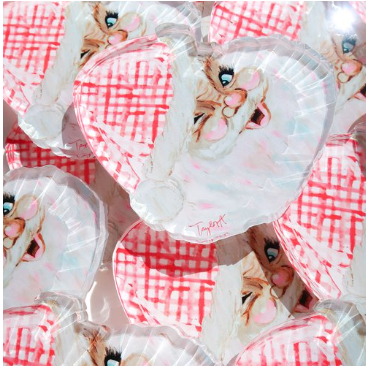 Santa in Red Acrylic Coaster